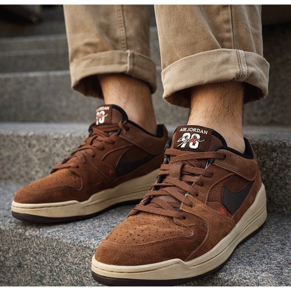 Nike Air Jordan Stadium 90 Cacao Wow Brown Men’s Size 9.5 Suede Retro Casual